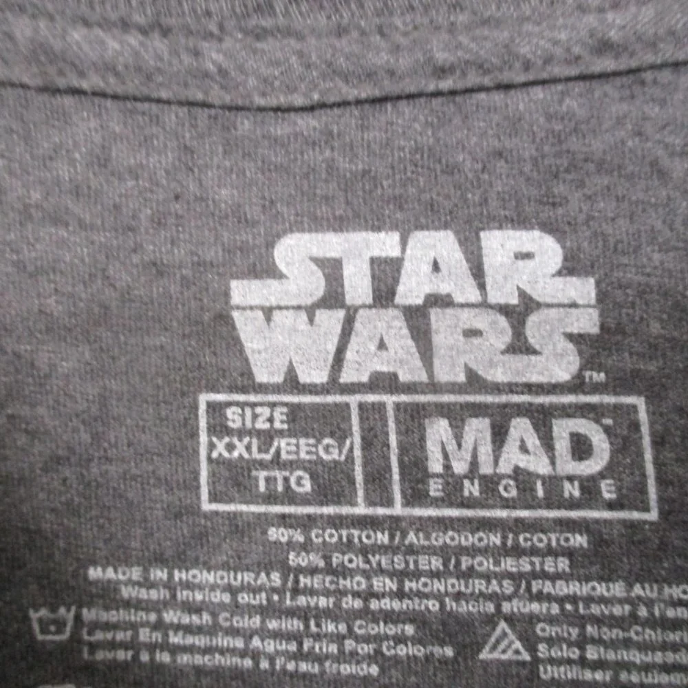 Mad Engine Star Wars Graphic Print T-Shirt Gray‎ Men Size | XXL - Picture 3 of 5
